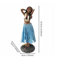 Hawaiian Girl Dashboard Doll Dancing Grass Skirt Girl Car Ornament for Desk