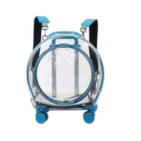 Rolling Pet Carrier Transparent Pet Carrier with Wheels Ventilated for Small Dogs, Outings