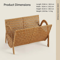 Living Room Storage Basket, Water Hyacinth Holder Wicker, Basket, Water Resistan #variant:Light Coffee