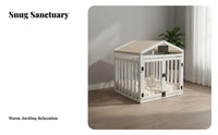 Stable and Long-Lasting House-Shaped Pet Enclosure Easy to Clean Pet Enclosure Spacious Interior Secure Lock for Dog Owners, Homeowners, Indoor, Living Room, Bedroom, Home