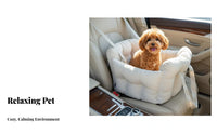 Built-in Safety Leash Front Seat Pet Nest Easy to Install Dog Booster Car Seat Machine Washable for Cat Owners, Travelers, Road Trips, Home