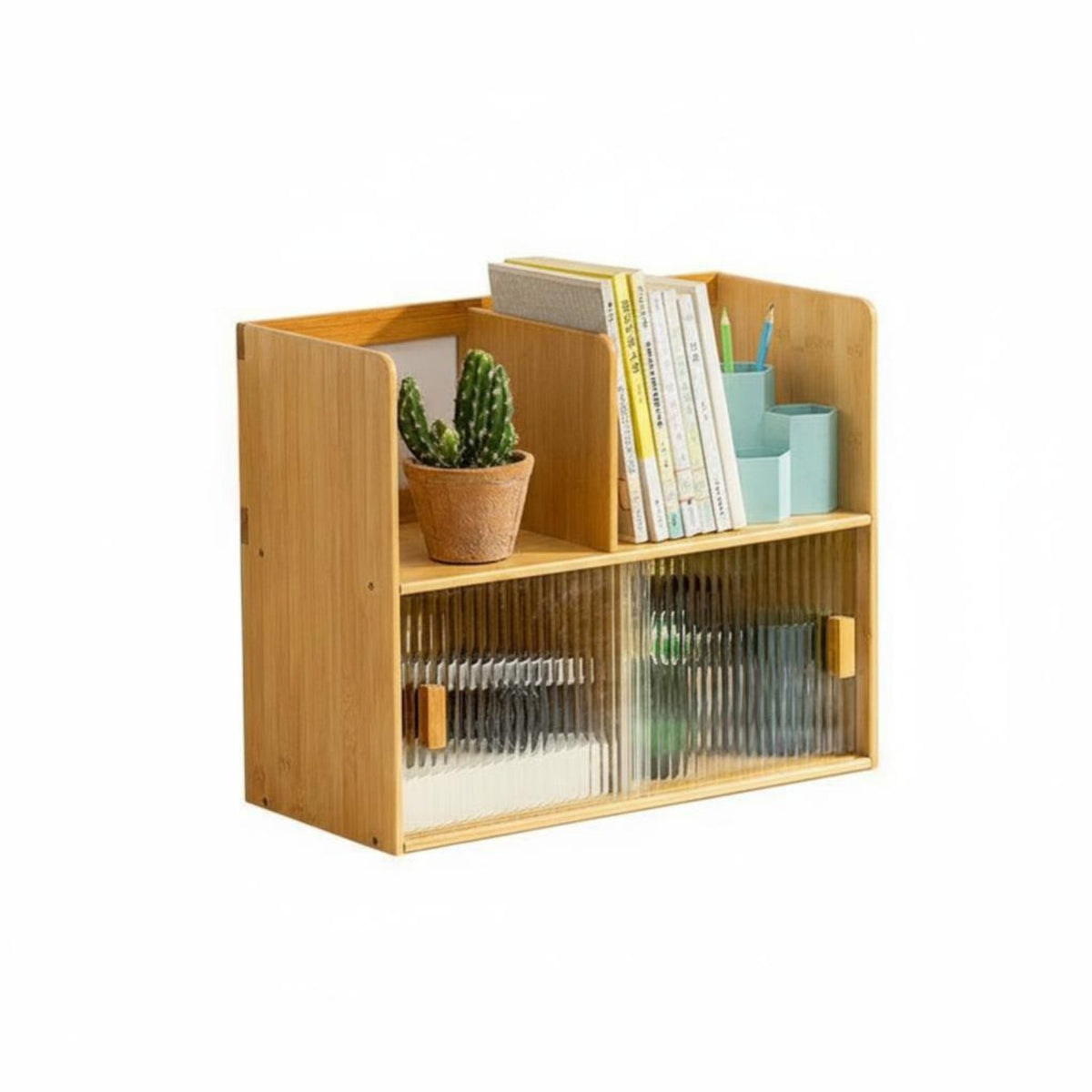Wooden Stationery Rack with Drawers Space-Saving for Professionals