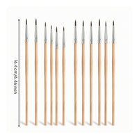12 Pieces Pollination Brush with Wooden Handle Reusable Pollination Brush