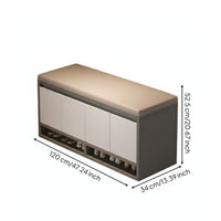 Shoe Storage Cabinet Bench Adjustable Shelves Entryway Shoe Bench Handle-Less Design for Hallway, Closet