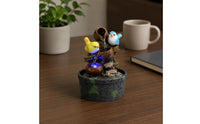 Bird Water Feature Decor Resin Material Mini Indoor Waterfall Fountain Easy Setup Circulating Water Ornament for Desktop