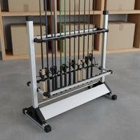 Fishing Rod Display Stand Aluminum Alloy Fishing Pole Display Stand Space-Saving for Garage