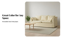Nordic design 2-Seater Loveseat Japanese Aesthetic Minimalist Loveseat Wooden Legs Modern Sofa Soft paddinging for Apartment Dwellers, Guesthouse Owners, Young Adults, Bedroom, Office