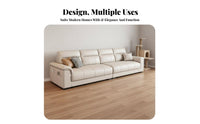 Scratch-Resistant 3-Seater Straight Settee Small Space Friendly Upholstered Loveseat Light Luxury Aesthetic Sofa Modern Design for Pet Owners, Apartment Dwellers, Homeowners, Lounge Area