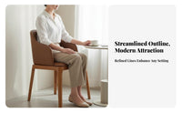 Upholstered Armchair with Wood Legs Nordic Design Dining Chair Modern Minimalist Easy Assembly for Hoteliers, Hotel, Living Room