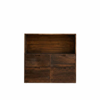 Hutch Cabinet with Open Shelves Vintage Design book cabinet Floor-Standing Multi-Purpose for Students