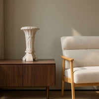 Classical Column Vase Carved Pedestal Vase Decorative Vases Tall for Florists, Entryway, Mantel