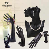 Mannequin Hand Jewelry Display Stand Set for Necklaces, Bracelets, Earrings, and Rings