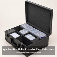 Foam-Lined Graded Card Slab Case Divided Compartments Card Slab Case Aluminum-Alloy Hard-Shell