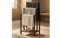 Towel Rack with Shelf Multiple Rods Freestanding Towel Rack Multi-Height