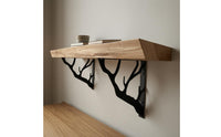 2 Pieces Tree Branch Shelf Bracket Space-Saving Home Hardware