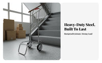 Multi-Purpose Stair Climbing Trolley Adjustable Handle Stair Climbing Shopping Cart Effortless Rolling Foldable Hand Truck Heavy Duty for Shoppers, Travelers, Apartment Dwellers, Stairs, Travel, Office, Camping