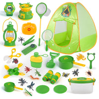 Kids Science Experiment Telescope and Insect Observation Box Toy Set for Outdoor Adventure Camping Picnic Pretend Play