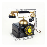 Retro Telephone Ornament Compact Vintage Phone Model Decorative for Collectors