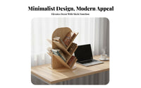 360-Degree Rotation Rotating Desktop shelf unit Multitier Design Book Organizer Space-Saving Display Rack Large Capacity for Children, Students, Study Room, Home Office, Classroom, Bedroom