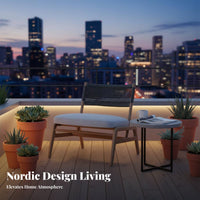 4 Pieces 4-Piece Wicker Chat Set Modern Minimalist Design 4-Piece Wicker Sofa Set Sturdy Duty Easy Assembly for Garden