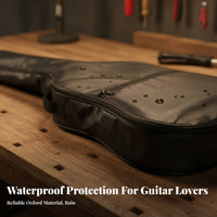 Oxford Cloth Guitar Pouch Waterproof Acoustic Guitar Gig Bag Instrument Carrier Water-Resistant Side Carry Handle for Beginners