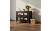 Multi-Tier Metal Cabinet Dust-Resistant Decorative Storage Cabinet Large Capacity Freestanding Organizer with Doors for Study