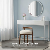 Rotating paded Seat 360-Degree Rotation Vanity Stool Curved support Support Soft and Comfortable for Women, Adults, Makeup Room