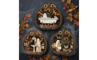 3 Pieces Fall Wooden Pumpkin Cutout