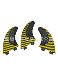 批发冲浪板配件尾舵Double Tabs/FCS线条鱼鳍灰色蜂窝黄色冲浪鳍