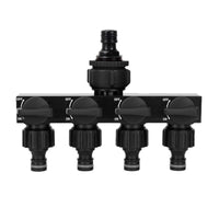 4-Outlet Garden Hose Splitter Separate Garden Hose Splitter with Shut-off Valves for Auto Washing