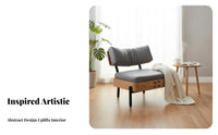 Single-Seater with Wooden Arms design-inspired Upholstered study Chair Light Luxury Comfortable seat pading for Small Spaces
