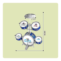 Drum Set with Drumsticks Lightweight Jazz Drum Toy Glossy for Young Children, Home