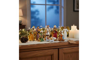 9 Pieces Festive Atmosphere Nativity Set Meaningful Gift Christmas Manger Scene Set Intricate Details Christmas Manger Scene Handmade for Christians, Collectors, Tabletop, Mantel, Church