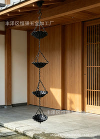 中式寺庙园林户外雨链紫铜雨水链别墅民宿排水链庭院导水链落水链
