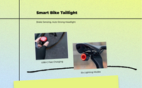 Brake-sensing USB-C LED bike light