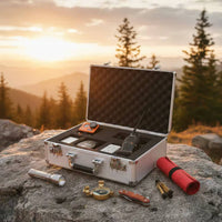 Aluminum Alloy Combination Lock Aluminum Impact Resistant Hard Shell Equipment Case for DIY Enthusiasts, Technicians, Storage, Travel
