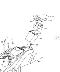 雅马哈摩托艇水上电单车存储物舱前盖按钮配件Yamaha WaveRunner