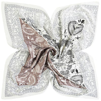 Maithong 60cm Imitation Silk Ethnic Patchwork Paisley Scarf for Women