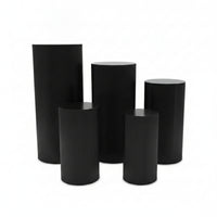 5 Pieces Cake Pedestal Stand Different Heights Dessert Display Stand Solid-Sided Event Decor for Wedding Reception