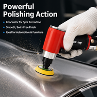 Air-powered Air Angle Polisher, 2 Inch Pad Diameter Air Grinding Tool, Angled Head Surface Prep Tool for Automotive & Furniture