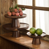 Acacia Wood Dessert Stand Cake Tray Afternoon Tea Snack Rack Wedding Display