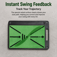 Putting Hitting Mat, 44x31x1.3cm Portable Swing Training Aid with Flocked Surface, Indoor & Outdoor Home Practice