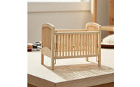 1/12 Dollhouse Crib Unfinished Doll Crib Paintable Dollhouse Cot for Crafters