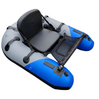 Compact Inflatable Fishing Boat with Seat Portable Fishing Belly Boat Lightweight Buoyant Tube Comfortable for Anglers
