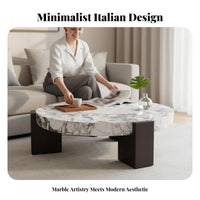 Italian & design Round Coffee Table Marble Pattern Top circular table with cone-shaped Base Minimalist furniture aesthetic Furnishing Designer Inspired for Interior Designers, Art Lovers, Apartment Dwellers, Living Room, Lounge Area, Office