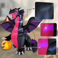 Halloween Dragon Decoration Outdoor Inflatable Dragon Inflatable with Fan Pump up Bright for Homeowners, Yard, Lawn