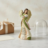 Sentimental Gift Mother and Child Angel Statue Delicate Craftsmanship Mother Angel Sculpture Elegant Design Hand-Painted for New Mothers, Nursery, Bedroom