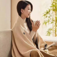 阿冠暖披肩可充电USB电热披肩毯户外露营办公室加热毯单人暖身盖