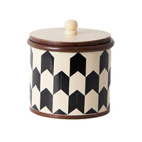 Trinket Box Geometric Jewelry Box Cylindrical for Vanity, Dresser