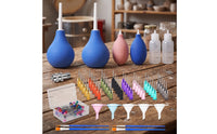 Controlled-Dispersion Needle Tip Applicator Bottle Detailed Needle Tip Press Bottle Reusable Tool Easy to Use for Ceramic Glazing